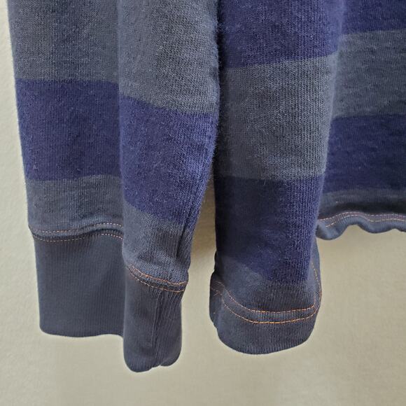 Vintage Polo by Ralph Lauren Shirt Men XXL Collared Long Sleeve Stripe Blue Grey - Picture 10 of 12